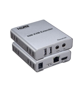 TAPLİN HDMI Kvm Extender 60MT Uzatma Adaptörü Cat5 Cat6 THK-60 (Gri)