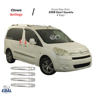 Citroen Berlingo Krom Kapı Kolu 4 Kapı 2008-2018 Uyumlu Paslanmaz Çelik