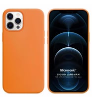 Microsonic Apple iPhone 12 Pro Max Kılıf Liquid Lansman Silikon Turuncu