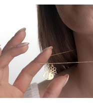 Minimal Bal Peteği Charmlı Arı Kolye 925K Gümüş (Gold)