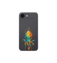 iPhone 17 Air ile uyumlu Splash ahtapot tasarımlı şeffaf silikon kılıf