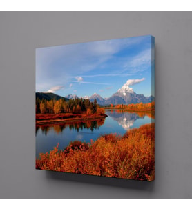 VADİ VE DERE MANZARASI KANVAS TABLO 40x40cm (Karışık)