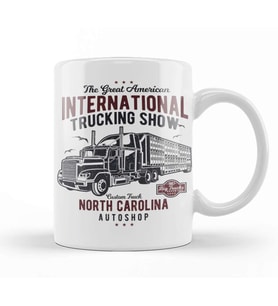 Fun Cool Vintage International Truck Show Kupa Bardak Porselen
