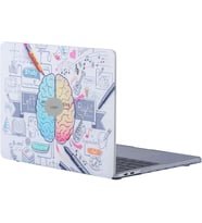 MacBook Air Kılıf 13 inç – A1369 A1466 ile Uyumlu 2010-2017 Eski USB Girişli Model Brain Beyin Desenli Sert Koruma Kapak İnce, Hafif, İz Bırakmayan Çizilmeye Dayanıklı Tasarım Beyaz