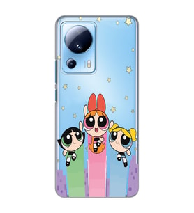 Xiaomi Mi 13 Lite Uyumlu Powerpuff Girls Desenli Şeffaf Telefon Kılıfı