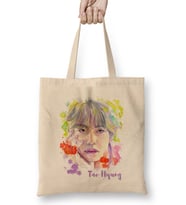 Bts Colorfull Taehyug 01 Bez Çanta Uzun Saplı