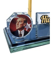 Sentez Atatürk Masa İsimliği Ofis Aksesuarı (Altın / Dore)