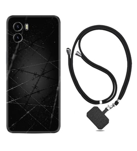 Vivo Y15S Y32 Y33S Y51 Y53S Kılıf Boyun Askılı Silikon Dikenli Tel 1779