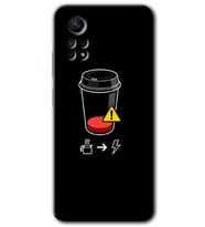 Redmi Note 12 Pro 4G Kılıf HD Desen Baskılı Kılıf - Coffee Battery