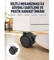 Kilitli Mini Tekerlek Ayak 4 cm 4’lü Set