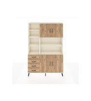 Arges Gardrop 9 Raflı 4 Çekmeceli 4 Kapaklı 132x30x195 Aytaşı-Çam