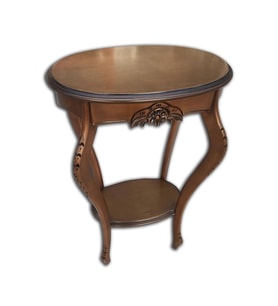 Fiskos ST 17971 Çiçeklik Oyma Model Kaplama Kayın tabla ayak Parlak ceviz ELyapım