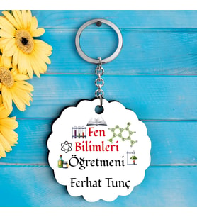 Fen Bilimleri Öğretmenlerine Özel İsimli Anahtarlık