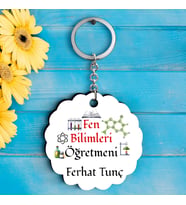 Fen Bilimleri Öğretmenlerine Özel İsimli Anahtarlık