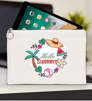 BK Gİft Yaz Temalı-4 Tablet Çantası 30x21cm(12 Renk Seçeneği), Ipad Çantası, Baskılı Tablet Kılıfı (Ham)