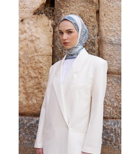 Mavi ED Scarf Glaze Chain Desen Eşarp