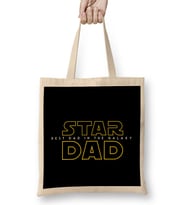 Star Dad Best Dad In The Galaxy Bez Çanta Uzun Saplı