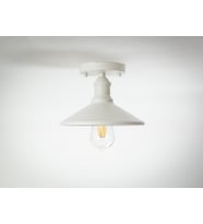RİOLİGHT RETRO,RUSTİK MUTFAK,ODA,KOLİDOR İÇİN TEKLİ METAL SARKIT PLOFONYER AVİZE ÇAP:23CM (Beyaz)