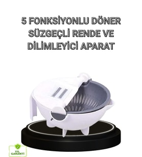 Çok Fonksiyonlu Döner Rende Süzgeç Hazneli Ergonomik Sebze Doğrayıcı - Lisinya