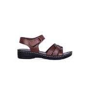 Moda Ayakkabı 186 Polero Ortapedik Kadın Yazlık Sandalet (Kahverengi)
