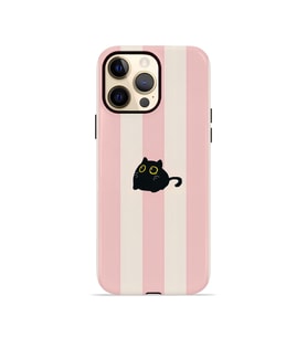 iPhone 12 Pro Vorian Çift Katmanlı MagSafe Kılıf Midnight Cat Stripe