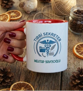 Kişiye Özel Tıbbi Sekreter Kupa Bardak Tıp Bayramı Hediyesi