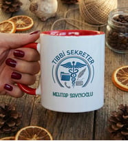 Kişiye Özel Tıbbi Sekreter Kupa Bardak Tıp Bayramı Hediyesi