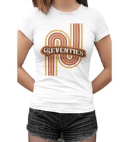 Seventies Beyaz Kadın Tshirt