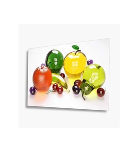 Miyrem Glasses Collection -A1^#  Meyveler Cam Tablo (Çok Renkli)