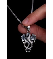 Erkek Gümüş Kolye - Game Of Thrones Ejderha Figürlü Gümüş Erkek Kolye 75443134124312