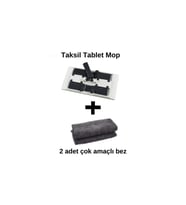 Beyaz Antrasit Tablet Seti, 2 Bez Hediye ile Şıklık ve Konfor