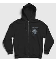 Presmono Unisex Siyah Infini Müzik Voivod Fermuarlı Kapüşonlu Sweatshirt 509718tt