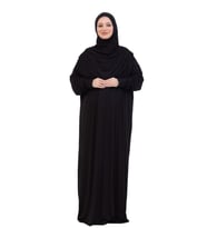 Tek Parça Namaz Elbisesi Seti, Viskon Yumuşak Tesettür Abaya, Rahat Hazır Şal Başörtüsü Takım