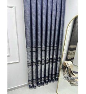 NİVEMESHOME CEYHAN V-502 LACİVERT 1/3 PİLELİ FON PERDE APM