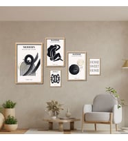 5'li Ahşap Lamine Çerçeveli Mdf Tablo Seti Matisse Sweet Home (Ahşap)