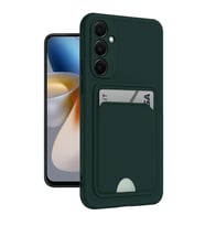 Samsung Galaxy M15 Kelvin Kartvizitli Silikon - Koyu Yeşil