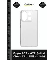 Oppo A52 / A72 Şeffaf Clear TPU Silikon Kılıf Akıllı Telefon Cep Kılıfı Esnek Kapak