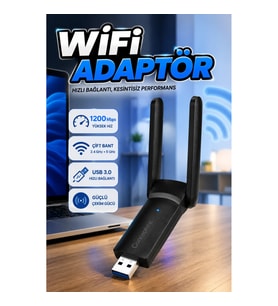 AC1200 USB WiFi Adaptör 1200 Mbps Dual Band 2.4GHz 5GHz Kablosuz Ağ Alıcısı