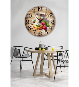 bilge Tasarım retro Duvar Saati 35 x 35 CM (Karışık)