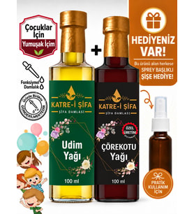 Çocuklar İçin Udim Yağı ve Soğuk Sıkım Çörek Otu Yağı Seti (Okratoksin A ve Aflatoksin Analizli)