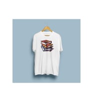 Oversize Üst Üste Kitaplar Baskılı Unisex T-shirt
