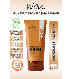 WOU World of Unique Güneşsiz Bronzlaştırıcı ve Nemlendirici Krem 50ml-Self Tannı