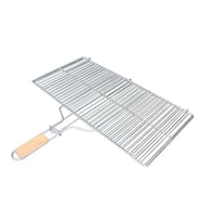 Büyük Boy Mangal Izgarası - 50x30 cm - Ahşap Saplı