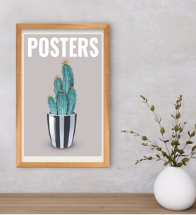 BK Gift  Kaktüs Tasarımlı Dekoratif Retro Ahşap Çerçeveli Tablo-6