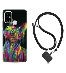 Casper E30 F20 X20 Kılıf Boyun Askılı Silikon Color Cat 1754
