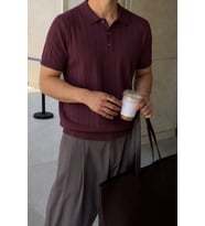 Erkek Çizgili Triko Polo Yaka Tişört – Slim Fit Premium Pamuklu Yazlık Polo