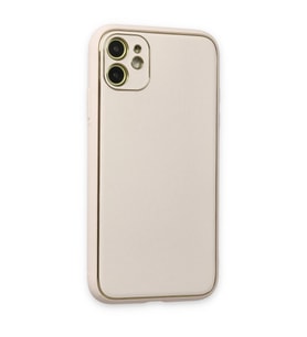 İphone 12 Kılıf Co Deri  Kapak - Beyaz