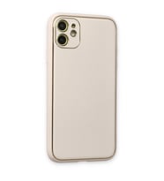İphone 12 Kılıf Co Deri  Kapak - Beyaz