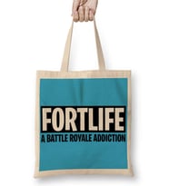 A Battle Royale Addıctıon Fortnite Bez Çanta Uzun Saplı