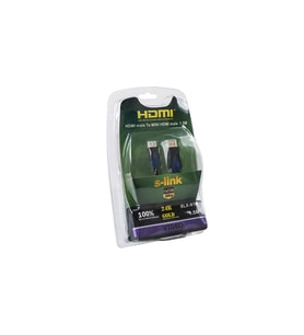 S-Link SLX-910 HDMI to Mini HDMI 1.5 Metre 24K Altın Uçlu Kablo (Siyah)